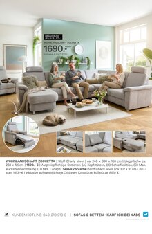 Sitzmöbel im aktuellen Kabs Prospekt (Hamburg) Sitzmöbel im Kabs Prospekt "DEIN ZUHAUSE. DEIN HEIMSPIEL." mit 56 Seiten (Hamburg)