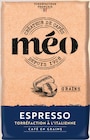 Café Espresso en grains - Méo en promo chez Intermarché Hyper Café Espresso en grains - Méo dans le catalogue Intermarché Hyper