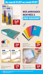 Prix et réduction Pochette plastique perforée dans le prospectus Aldi en cours Offre Pochette plastique perforée dans le catalogue Aldi du moment à la page 36