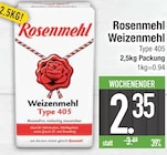 Weizenmehl Type 405 im EDEKA Prospekt Weizenmehl Type 405 von Rosenmehl im aktuellen EDEKA Prospekt für 2,35 €