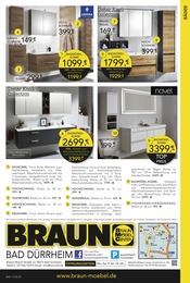 Badmöbel im BRAUN Möbel-Center Prospekt in Villingen-Schwenningen Aktueller BRAUN Möbel-Center Prospekt mit Badmöbel, "BRAUN NEWS", Seite 22