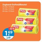 Zugband-Duftmüllbeutel Angebote von Pely bei V-Markt Regensburg für 1,69 €
