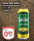 Natur-Radler im Angebot bei GLOBUS in Kempen Natur-Radler Angebote von Gösser bei GLOBUS Kempen für 0,89 €