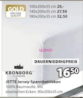 Jette Jersey-Spannbettlaken 90x200x35 cm Angebote von Kronborg bei JYSK Lünen für 16,50 €