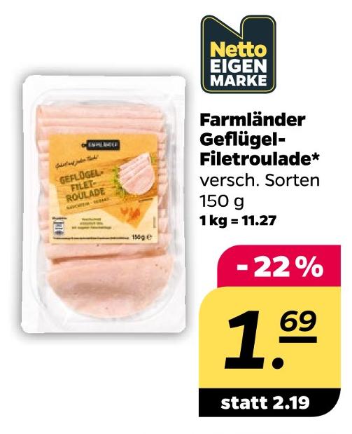 Farmländer Geflügel-Filetroulade