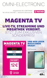Omni-Electronic Elektromärkte Prospekt der aktuellen Woche mit 8 Seiten, gültig von 13.01.2026 bis 31.01.2026, in Schwarzenbek und Umgebung Aktueller Omni-Electronic Elektromärkte Prospekt in Schwarzenbek und Umgebung, "MAGENTA TV" mit 8 Seiten, 13.01.2026 - 31.01.2026