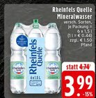 Mineralwasser im Angebot bei EDEKA in Coesfeld Mineralwasser Angebote von Rheinfels Quelle bei EDEKA Coesfeld für 3,99 €