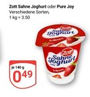 Sahne Joghurt Angebote von Zott bei GLOBUS Gotha für 0,49 €