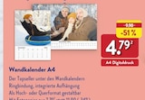 Wandkalender A4 Angebote bei ALDI Nord Celle für 4,79 €