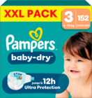 PAMPERS BABY DRY COUCHES - PAMPERS en promo chez Auchan Hypermarché Valence à 23,70 €