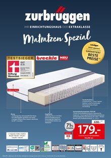 Matratze im Zurbrüggen Prospekt "Matratzen Spezial!" mit 8 Seiten (Oldenburg)
