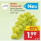 Aktuelle Weintrauben Angebote bei Netto Marken-Discount in Nürnberg Aktuelles Sweeta Trauben hell Angebot bei Netto Marken-Discount in Nürnberg ab 1,99 €
