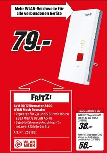 Media-Markt Minden - Repeater 2400 WLAN Mesh Repeater Repeater 2400 WLAN Mesh Repeater Angebot bei Media-Markt Minden im Prospekt "Die Welt von Apple jetzt bei MediaMarkt entdecken!"