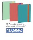 Agenda scolaire élastiqué - Quovadis en promo chez Monoprix Paris à 10,99 €