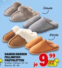 Aktuelles DAMEN/HERREN FELLIMITAT-PANTOLETTEN Angebot bei E center in Ulm ab 9,99 €