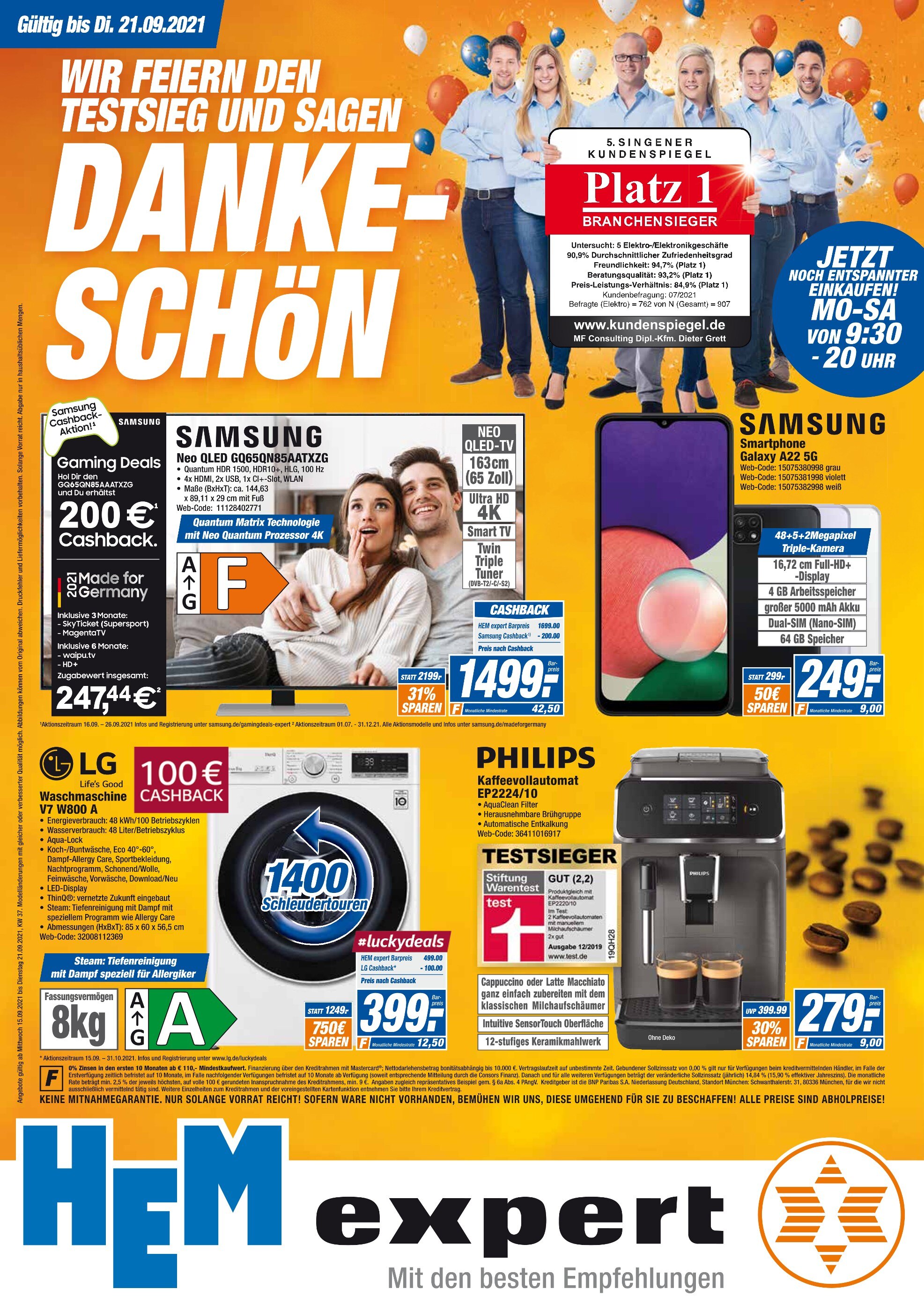 HEM expert Prospekt für Radolfzell mit 12 Seiten HEM expert Prospekt für Radolfzell: "DANKESCHÖN", 12 Seiten, 15.09.2021 - 21.09.2021