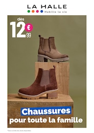 Prospectus La Halle à Saint-Brieuc, "Chaussures pour toute la famille", 1 page, 21/10/2026 - 27/10/2026