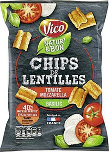Casino Supermarchés Villeneuve-la-Garenne - Chips de lentilles tomate mozzarella basilic Promo Chips de lentilles tomate mozzarella basilic dans le catalogue Casino Supermarchés "Les 366 jours les + promo de France" à Villeneuve-la-Garenne