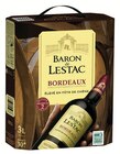 AOP Bordeaux Rouge - Baron de Lestac en promo chez Intermarché Hyper Nogent-le-Rotrou à 9,72 €