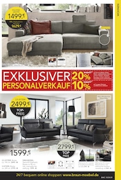 Aktueller BRAUN Möbel-Center Prospekt mit Sofa, "EXKLUSIVER PERSONALVERKAUF", Seite 9