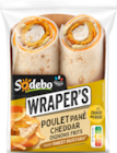 WRAPER'S POULET PANÉ CHEDDAR SODEBO - SODEBO en promo à 2,01 € chez Auchan Hypermarché WRAPER'S POULET PANÉ CHEDDAR SODEBO - SODEBO dans le catalogue Auchan Hypermarché