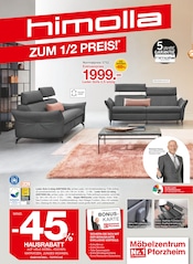 Aktueller Möbelzentrum Pforzheim Prospekt mit Sofa, "Himolla zum 1/2 Preis!", Seite 1