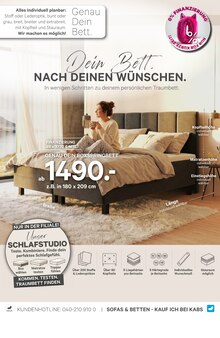 Boxspringbett im aktuellen Kabs Prospekt (Essen) Boxspringbett im Kabs Prospekt "VORTEILSWOCHEN" mit 40 Seiten (Essen)
