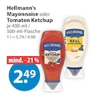 Ketchup im V-Markt Prospekt Mayonnaise oder Tomaten Ketchup von Hellmann's im aktuellen V-Markt Prospekt für 2,49 €