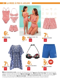 Prix et réduction Vêtements dans le prospectus E.Leclerc en cours Offre Vêtements dans le catalogue E.Leclerc du moment à la page 22