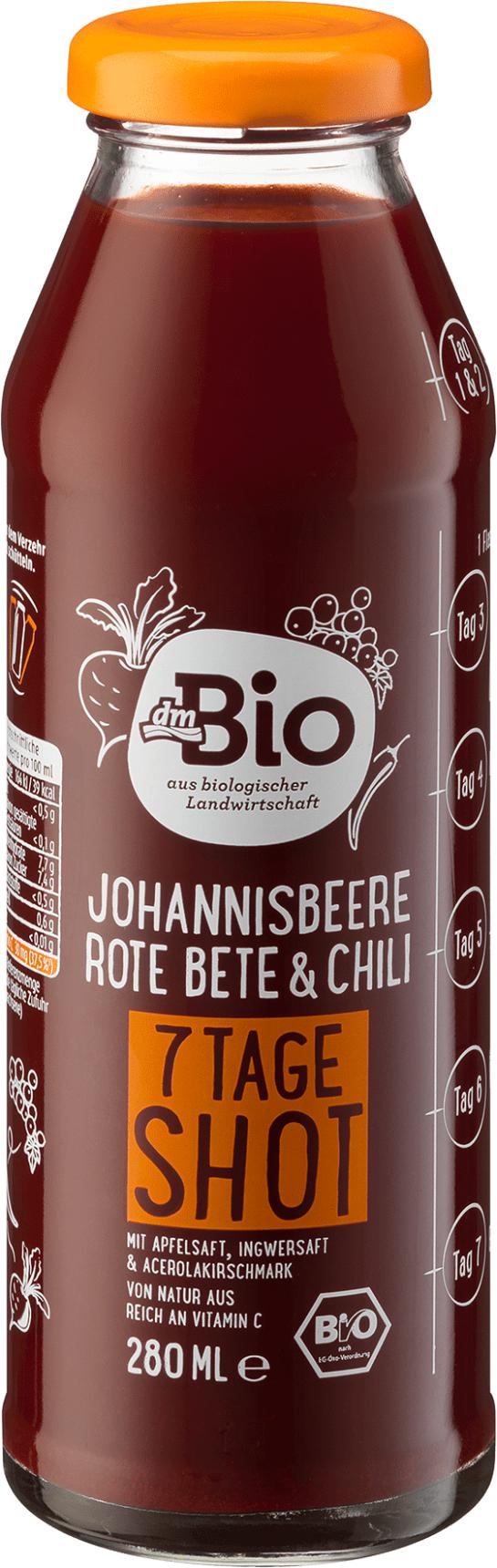 dm-drogerie markt Emden - Ingwer Shot, 7 Tage mit Ingwer, Johannisbeere & Chili Ingwer Shot, 7 Tage mit Ingwer, Johannisbeere & Chili Angebot bei dm-drogerie markt Emden im Prospekt Aktuelle Angebote
