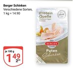 Schinken im Angebot bei GLOBUS in Gotha Schinken Angebote von Berger bei GLOBUS Gotha für 1,49 €