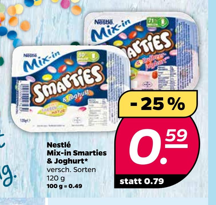 NETTO mit dem Scottie Ziezow - Mix-in Smarties & Joghurt Mix-in Smarties & Joghurt Angebot bei NETTO mit dem Scottie Ziezow im Prospekt Günstig. Besser. Für Dich.