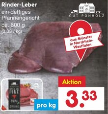 Rinder-Leber bei Netto Marken-Discount in Erkelenz Rinder-Leber im Angebot bei Netto Marken-Discount Erkelenz für 3,33 €