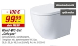 Wand-WC-Set "Cologne" bei toom Baumarkt im Stahnsdorf Prospekt für 99,99 €