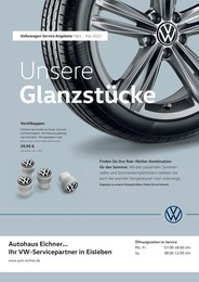 Volkswagen Prospekt für Lutherstadt Eisleben mit 1 Seite Volkswagen Prospekt für Lutherstadt Eisleben: Unsere Glanzstücke, 1 Seite, 01.03.2022 - 31.05.2022