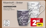 Kaffeebecher Angebote von Ritzenhoff & Breker bei Marktkauf Ludwigsburg für 2,99 €