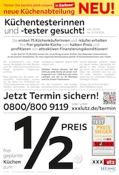 Aktueller XXXLutz Möbelhäuser Möbel & Einrichtung Prospekt in Husum und Umgebung, "Küchentesterinnen und -tester gesucht!" mit 4 Seiten, 26.08.2024 - 22.09.2024