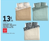 Promo Parure Drap Plat 240x300cm + Drap Housse 140x190cm + 2 Taies d'Oreiller 63x63 cm à 13,95 € dans le catalogue E.Leclerc à Ploufragan