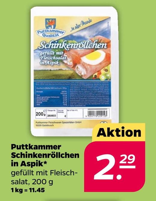 Schinkenröllchen in Aspik