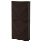 Wandschrank mit 2 Türen schwarzbraun Hedeviken/dunkelbraun gebeiztes Eichenfurnier bei IKEA im Frechen Prospekt für 224,00 €