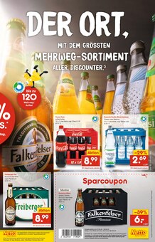 Wasser im Netto Marken-Discount Prospekt "Wiedereröffnung - 10% auf alles" mit 6 Seiten (Dresden)