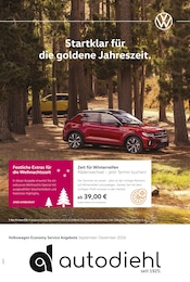 Volkswagen Werkstatt & Auto Prospekt der aktuellen Woche mit 1 Seite, gültig von 01.09.2026 bis 31.12.2026, in Lahnau und Umgebung Aktueller Volkswagen Werkstatt & Auto Prospekt in Lahnau und Umgebung, "Herbst im Kopf. Sicherheit im Auto." mit 1 Seite, 01.09.2026 - 31.12.2026