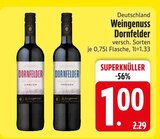 Dornfelder halbtrocken im EDEKA Prospekt Dornfelder halbtrocken von Weingenuss im aktuellen EDEKA Prospekt für 1,00 €