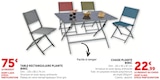 Table Rectangulaire Pliante - BINIC en promo chez Super U Clermont-Ferrand à 22,99 €