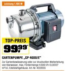 Aktuelles GARTENPUMPE „GP 4600/E“ Angebot bei OBI in Gelsenkirchen ab 99,99 €