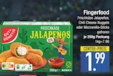 Fingerfood Frischkäse Jalapeños, Chili Cheese Nuggets oder Mozzarella-Sticks gefroren Angebote von Gut & Günstig bei E center Regensburg für 1,99 €