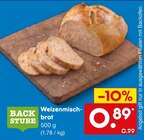 Weizenmischbrot im Netto Marken-Discount Prospekt Weizenmischbrot von BACK STUBE im aktuellen Netto Marken-Discount Prospekt für 0,89 €