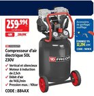 Compresseur d’air électrique 50l 230v - FACOM - Screwfix à Aubervilliers Compresseur d’air électrique 50l 230v - FACOM en promo chez Screwfix Aubervilliers à 259,99 €