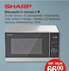 Mikrowelle YP-PS204AE-S von SHARP im aktuellen V-Markt Prospekt für 66,00 €