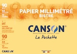 PAPIER MILLIMÉTRÉ - CANSON en promo chez Bureau Vallée PAPIER MILLIMÉTRÉ - CANSON dans le catalogue Bureau Vallée